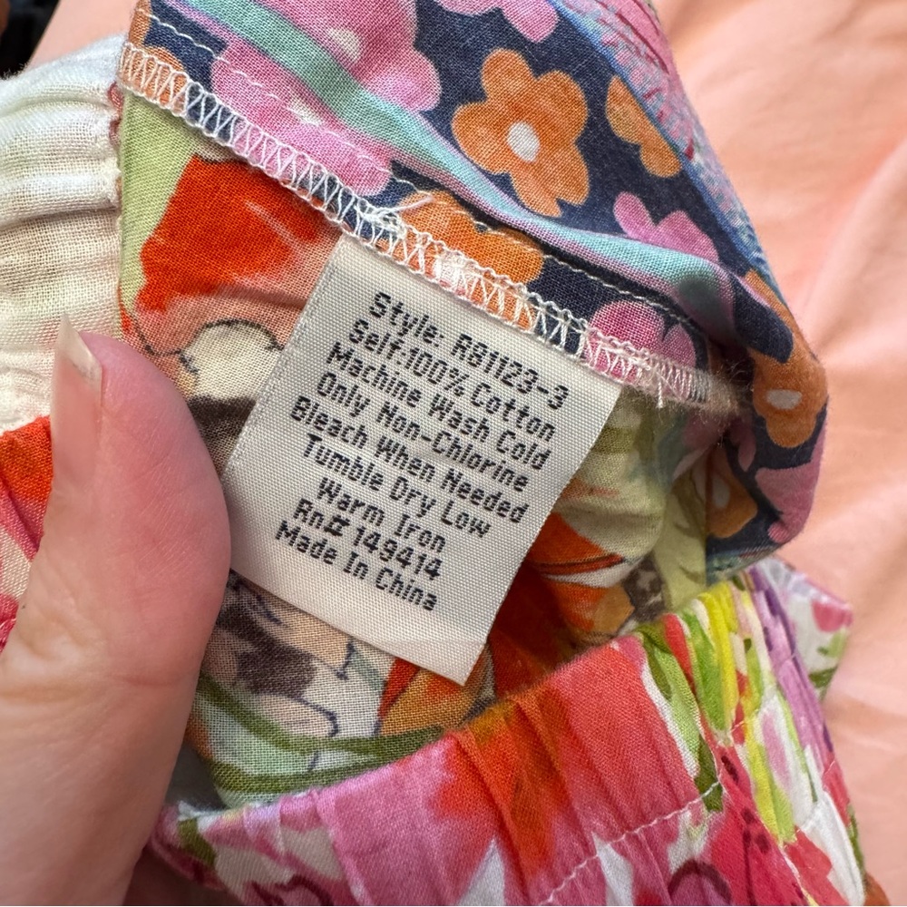 JOHNNY WAS 2 Piece Wild Garden Blouse and Short Set - Women’s Large - Picture 12 of 16